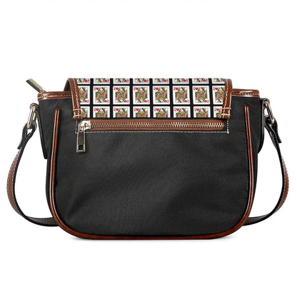 Queen Of Hearts Pattern Print Saddle Bag