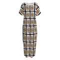 Queen Of Hearts Pattern Print Short Sleeve Long Nightdress
