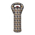 Queen Of Hearts Pattern Print Single Neoprene Wine Tote