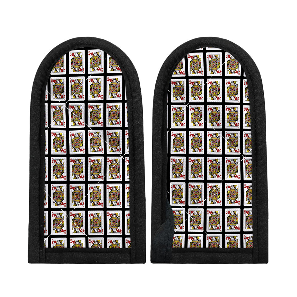 Queen Of Hearts Pattern Print Skillet Handle Cover