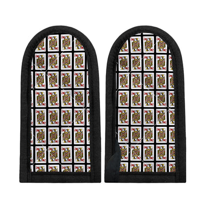 Queen Of Hearts Pattern Print Skillet Handle Cover