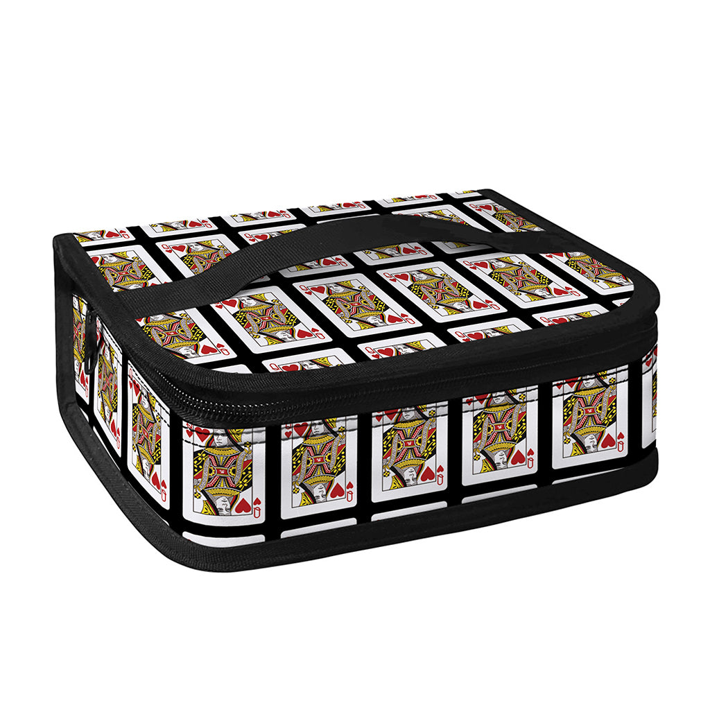 Queen Of Hearts Pattern Print Small Lunch Bag