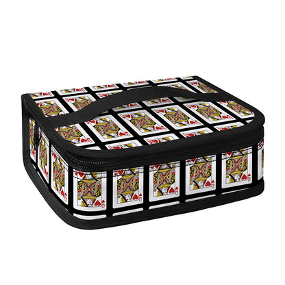 Queen Of Hearts Pattern Print Small Lunch Bag