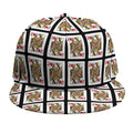 Queen Of Hearts Pattern Print Snapback Cap