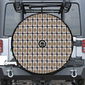 Queen Of Hearts Pattern Print Tire Cover With Camera Hole
