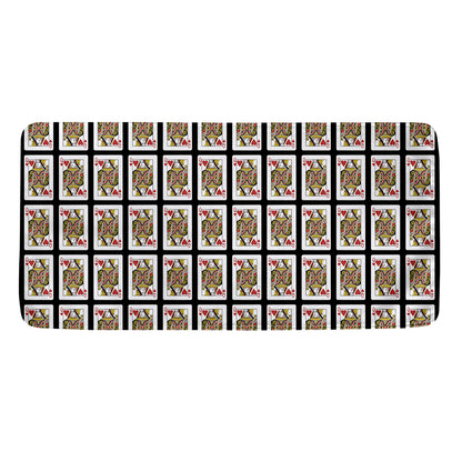 Queen Of Hearts Pattern Print Towel