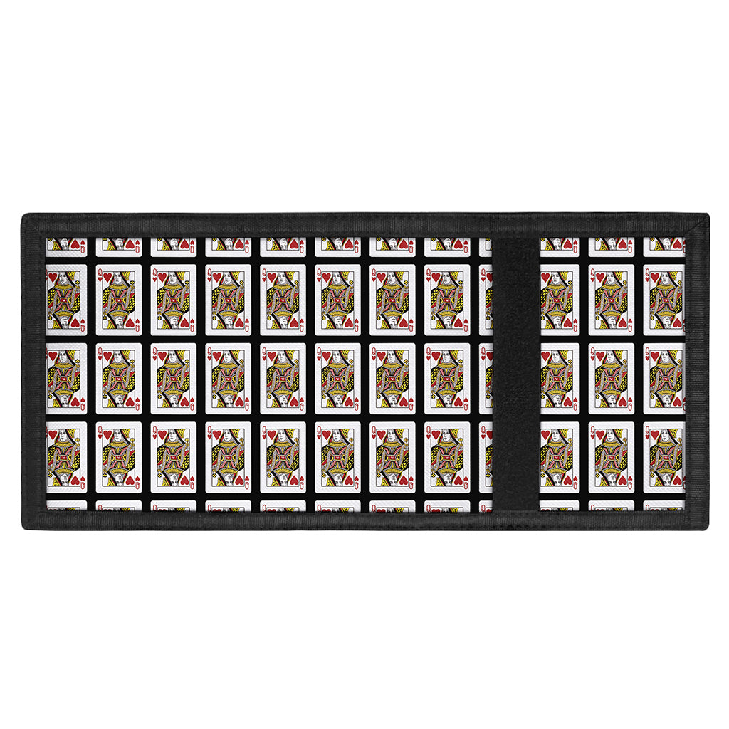 Queen Of Hearts Pattern Print Trifold Wallet