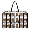 Queen Of Hearts Pattern Print Utility Tote Bag