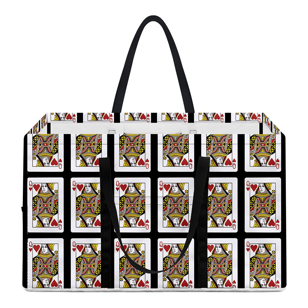 Queen Of Hearts Pattern Print Utility Tote Bag
