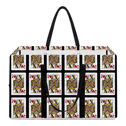 Queen Of Hearts Pattern Print Utility Tote Bag