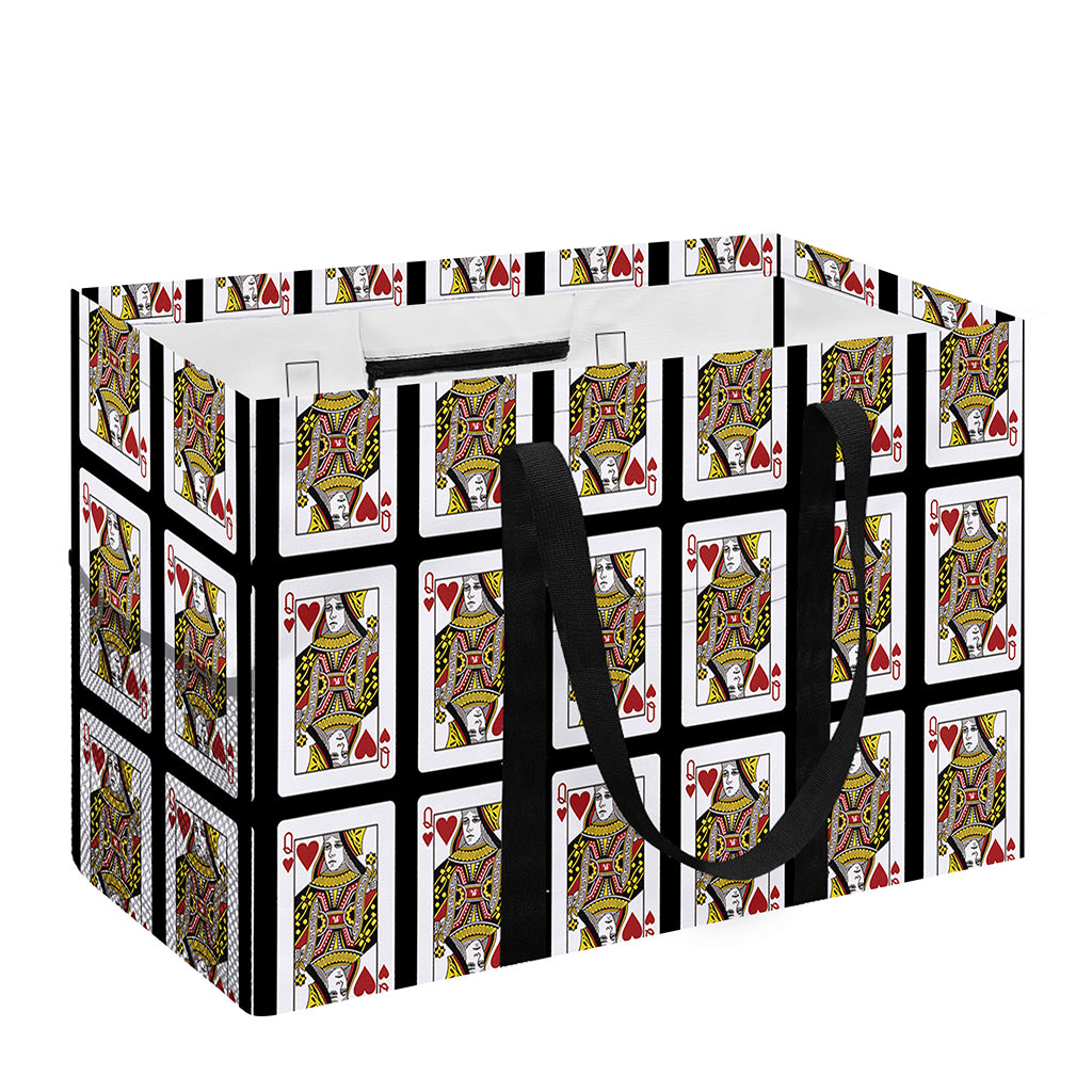 Queen Of Hearts Pattern Print Utility Tote Bag