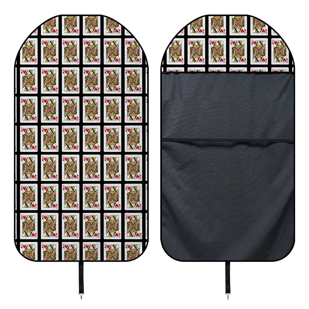 Queen Of Hearts Pattern Print Waterproof Car Seat Cover