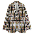 Queen Of Hearts Pattern Print Women's Blazer