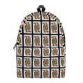 Queen Of Hearts Pattern Print School Backpack