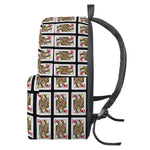 Queen Of Hearts Playing Card Pattern Print Backpack