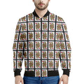 Queen Of Hearts Pattern Print Men's Bomber Jacket