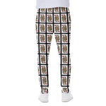 Queen Of Hearts Playing Card Pattern Print Scuba Joggers