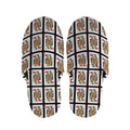 Queen Of Hearts Pattern Print Slippers