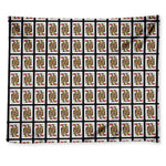 Queen Of Hearts Playing Card Pattern Print Tapestry