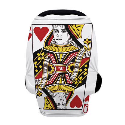 Queen Of Hearts Playing Card Print Baby Seat Cover