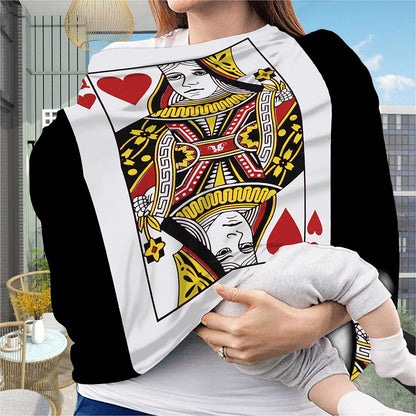 Queen Of Hearts Playing Card Print Baby Seat Cover