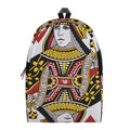 Queen Of Hearts Playing Card Print School Backpack