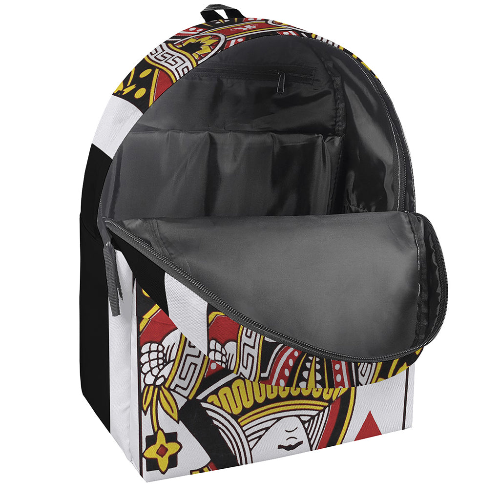 Queen Of Hearts Playing Card Print Backpack