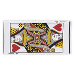 Queen Of Hearts Playing Card Print Beach Towel