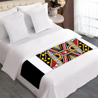 Queen Of Hearts Playing Card Print Bed Runner
