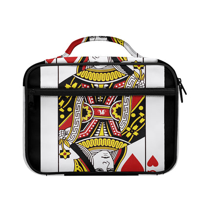 Queen Of Hearts Playing Card Print Briefcase Bible Bag