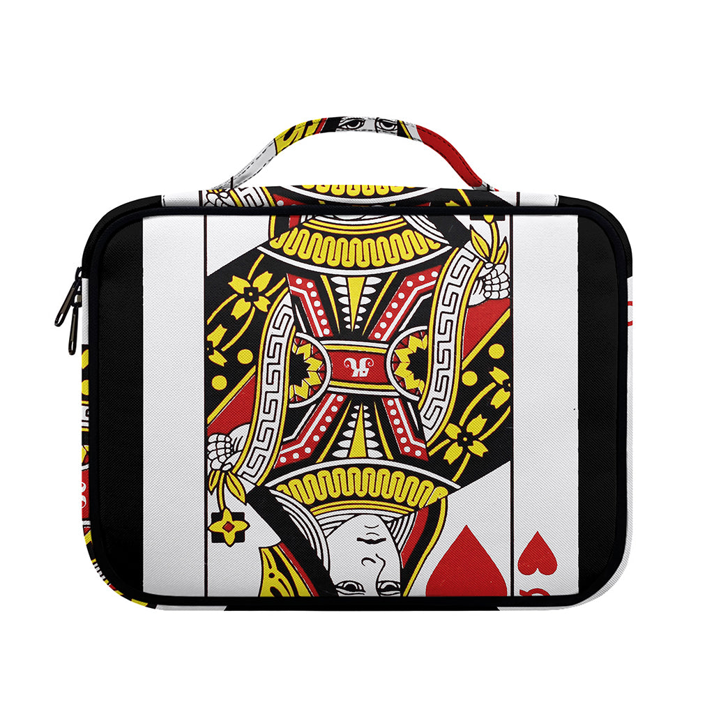 Queen Of Hearts Playing Card Print Briefcase Bible Bag