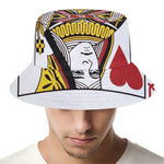 Queen Of Hearts Playing Card Print Bucket Hat