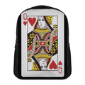 Queen Of Hearts Playing Card Print Casual Backpack
