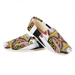 Queen Of Hearts Playing Card Print Casual Shoes