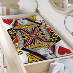 Queen Of Hearts Playing Card Print Changing Pad Cover