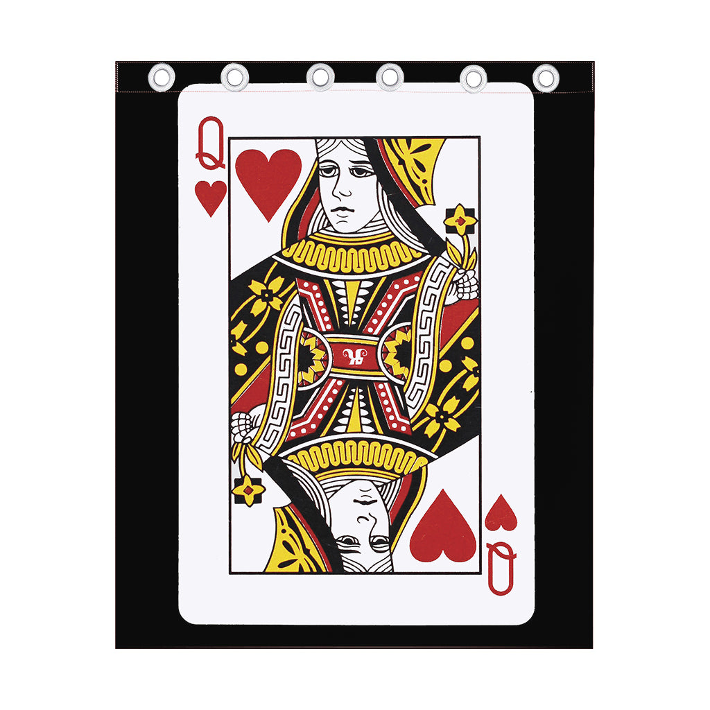 Queen Of Hearts Playing Card Print Curtain