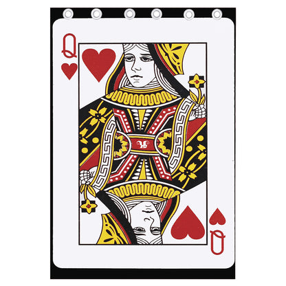 Queen Of Hearts Playing Card Print Curtain
