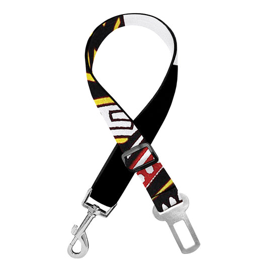 Queen Of Hearts Playing Card Print Dog Seat Belt