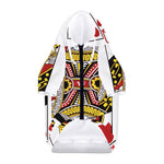 Queen Of Hearts Playing Card Print Dog Zip Up Hoodie