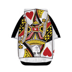Queen Of Hearts Playing Card Print Dog Zip Up Hoodie