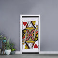 Queen Of Hearts Playing Card Print Door Sticker