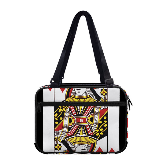 Queen Of Hearts Playing Card Print Double Strap Bible Bag
