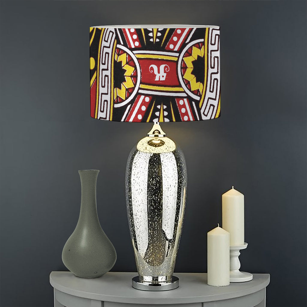 Queen Of Hearts Playing Card Print Drum Lamp Shade
