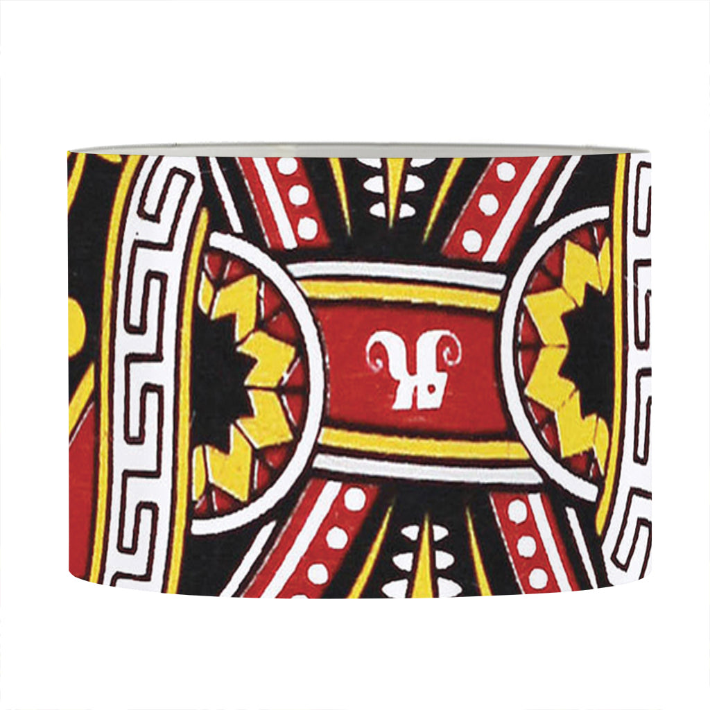 Queen Of Hearts Playing Card Print Drum Lamp Shade
