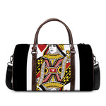 Queen Of Hearts Playing Card Print Duffle Bag