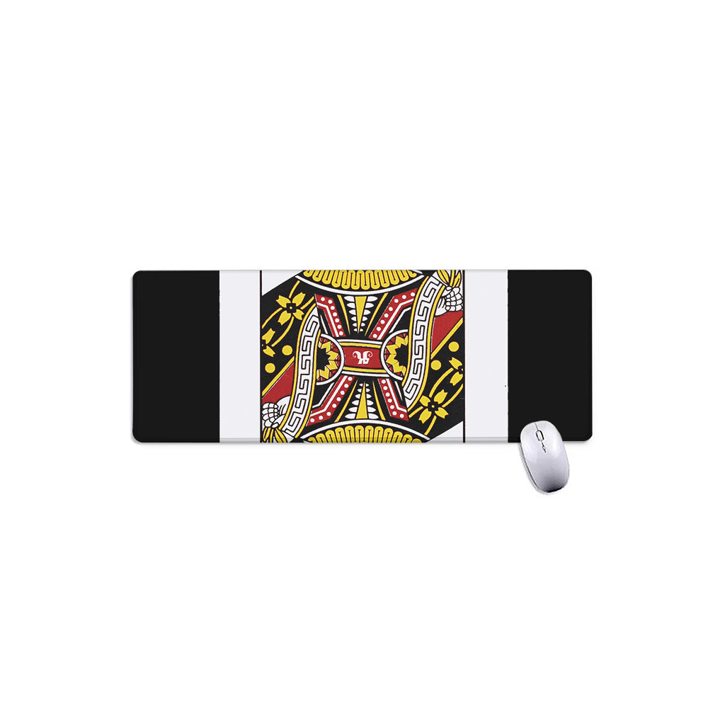 Queen Of Hearts Playing Card Print Extended Mouse Pad