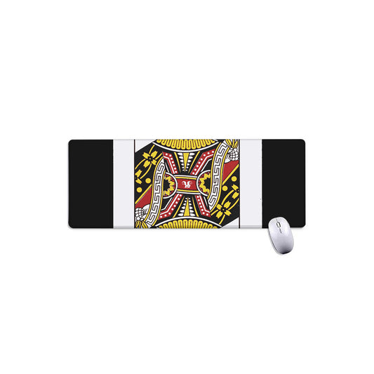 Queen Of Hearts Playing Card Print Extended Mouse Pad