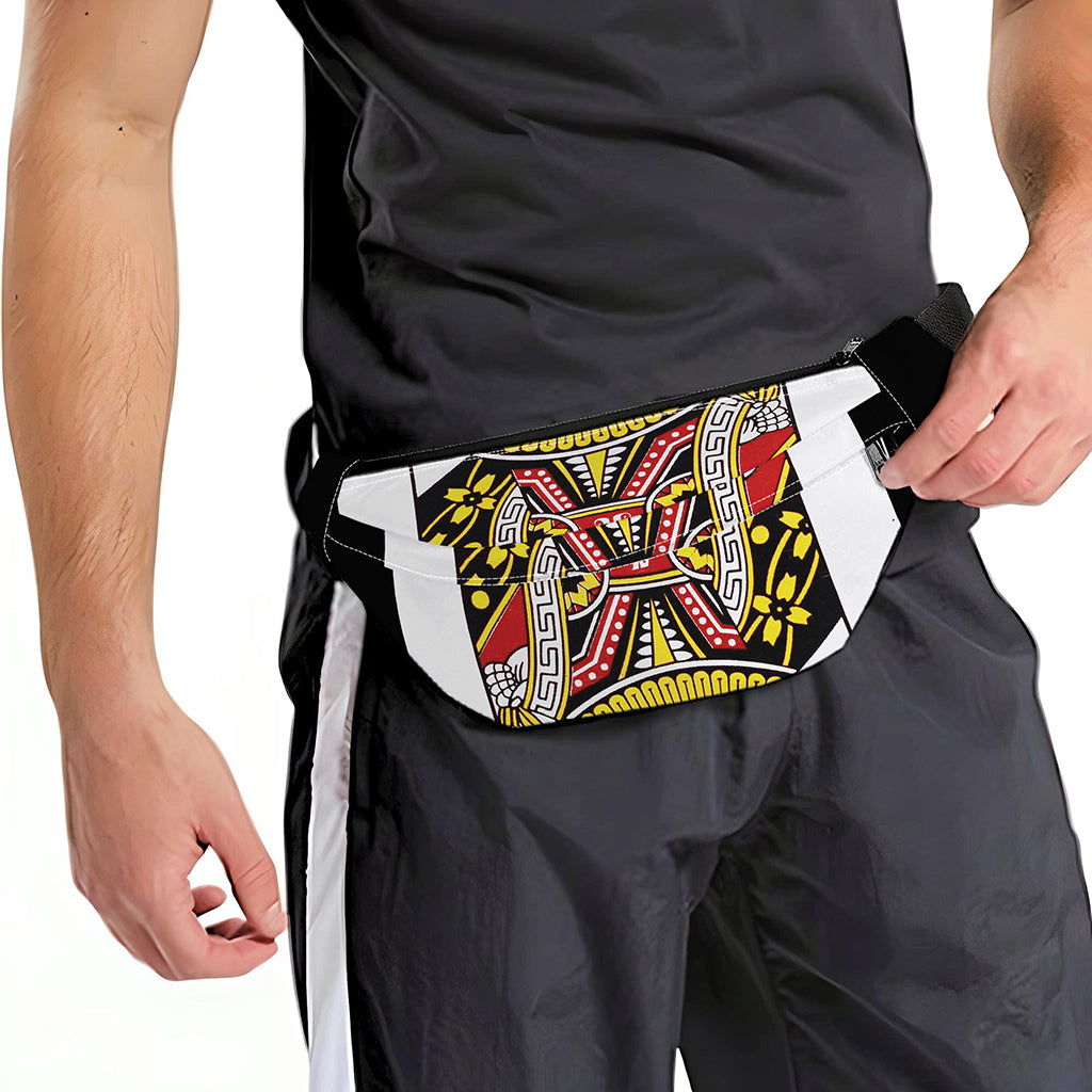Queen Of Hearts Playing Card Print Fanny Pack