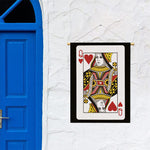 Queen Of Hearts Playing Card Print Garden Flag