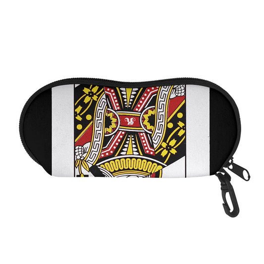 Queen Of Hearts Playing Card Print Glasses Case